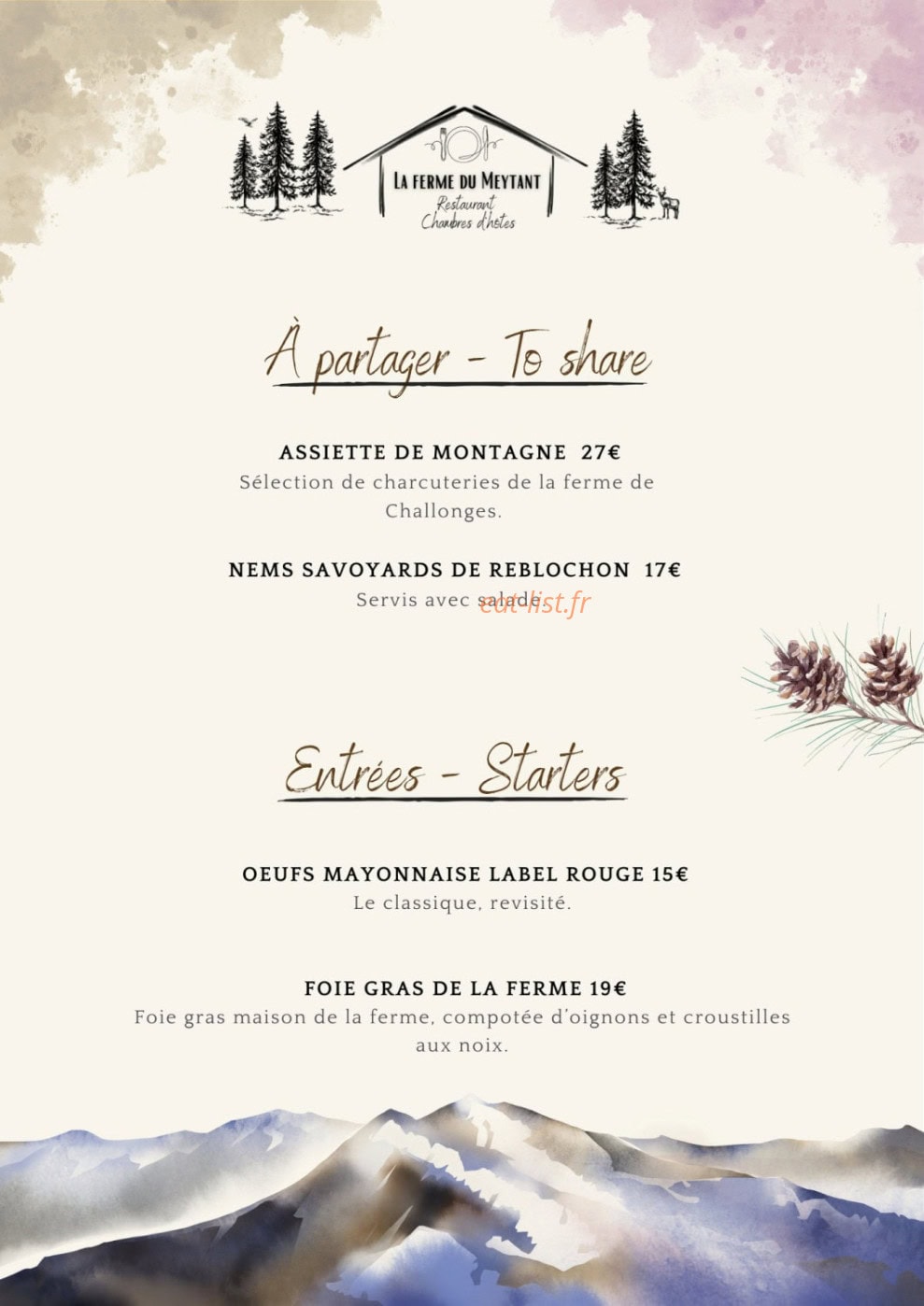 La ferme du Meytant — carte page 1
