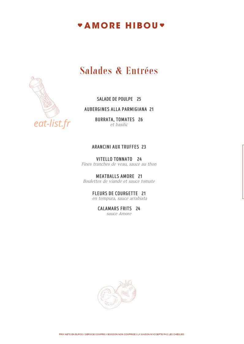 Amore Hibou — carte page 3