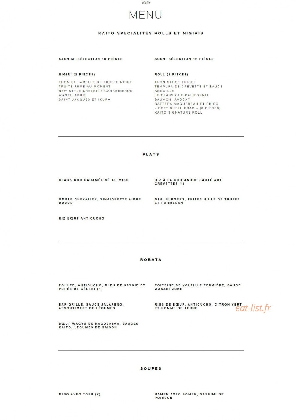 Kaito — carte page 1