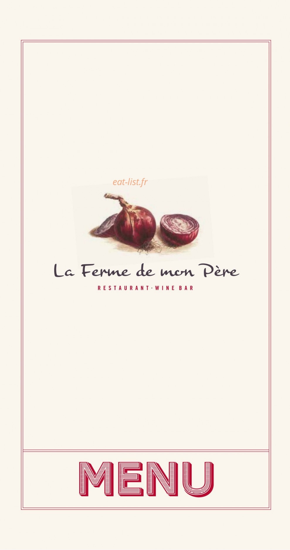 La Ferme de mon Père — carte page 1