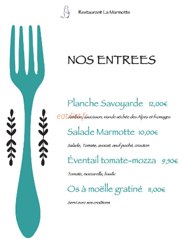 La Marmotte — carte page 1