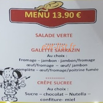 La Petite Crêperie — carte page 7