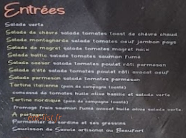 La Petite Crêperie — carte page 1