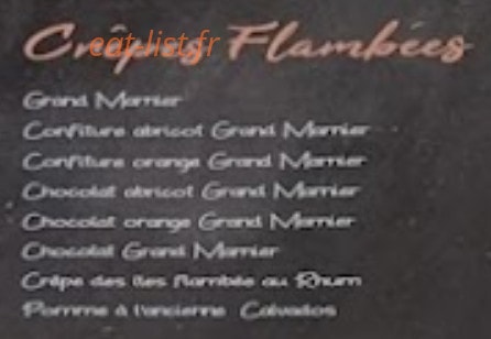 La Petite Crêperie — carte page 3