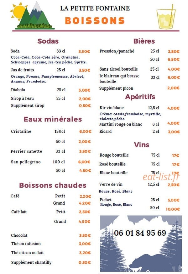 La petite fontaine — carte page 2