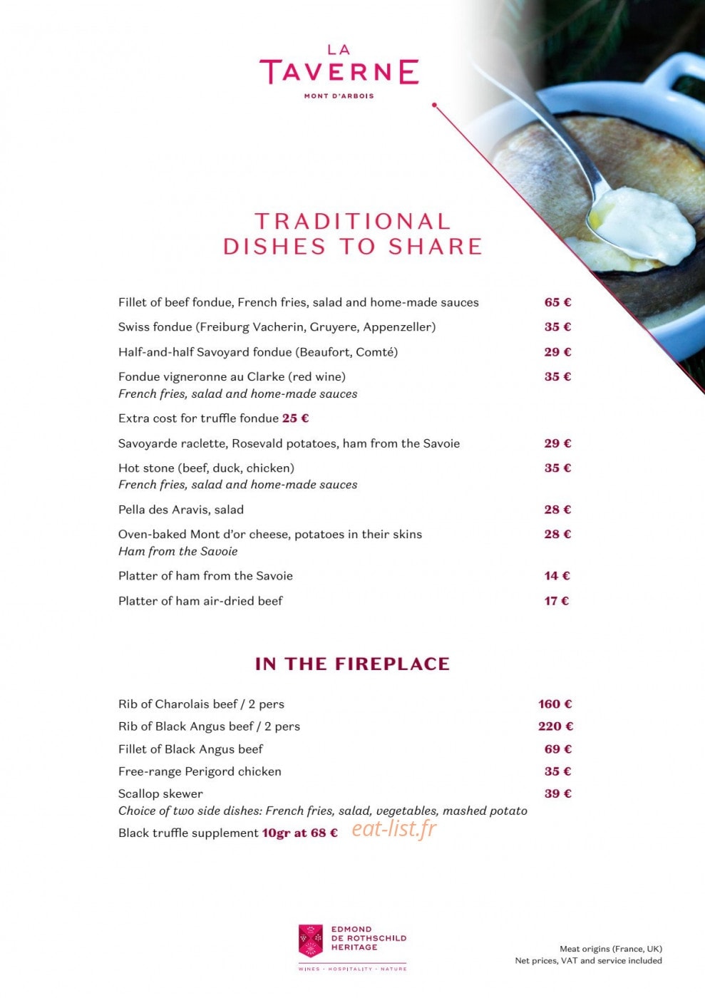 La Taverne Mont D’arbois — carte page 2