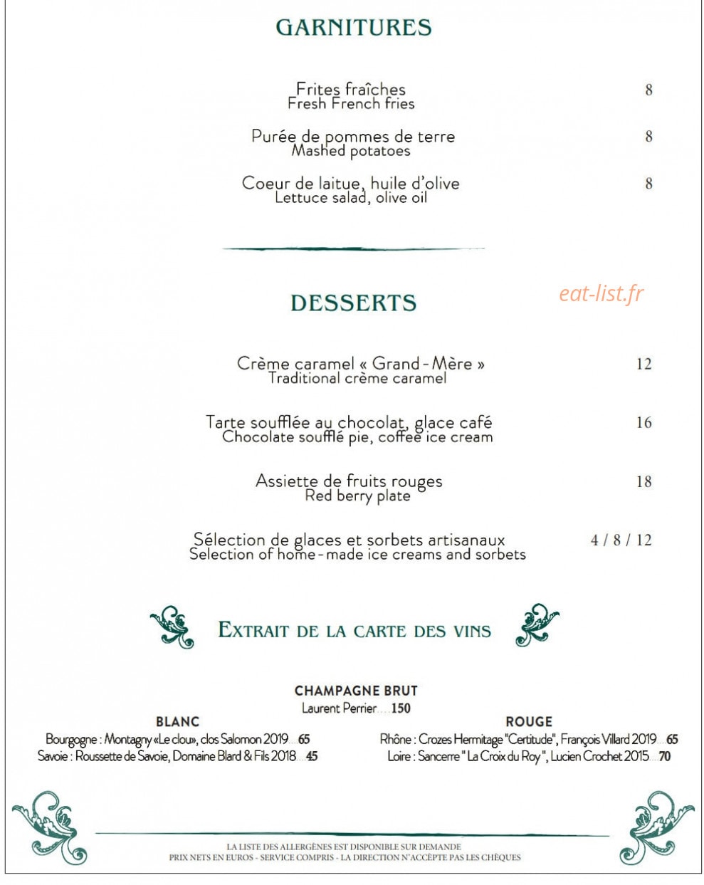 Le Café Megève — carte page 2