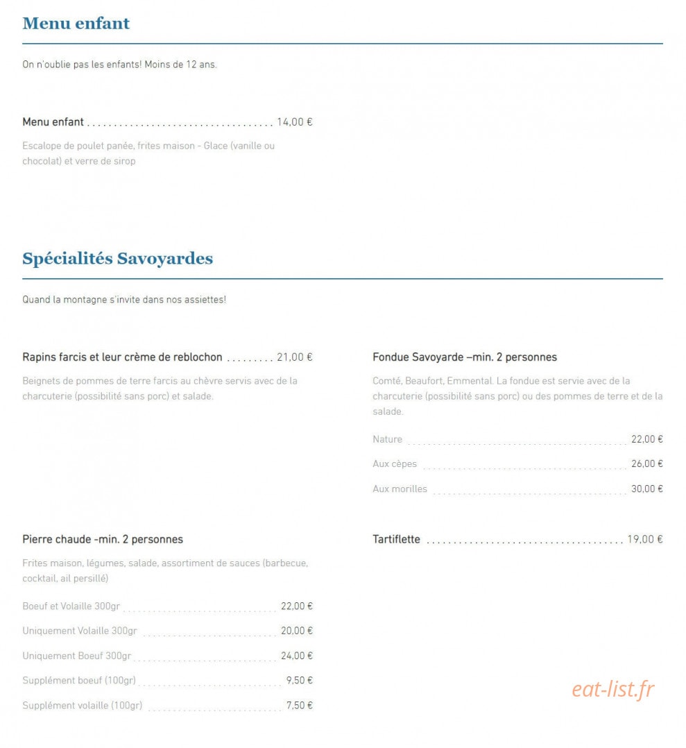 Le Comptoir d'Alice — carte page 2
