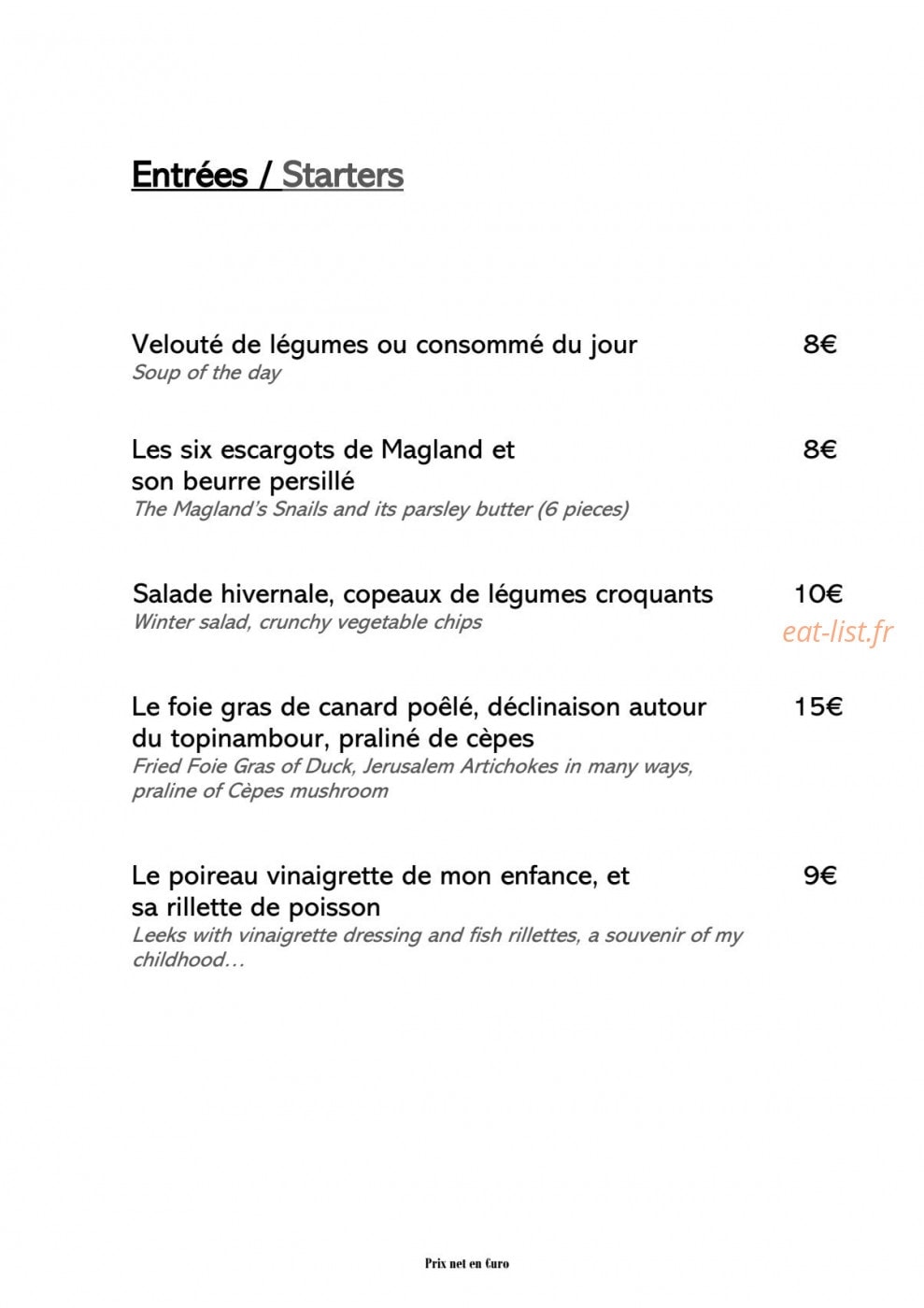 Le Saint-Nicolas — carte page 2