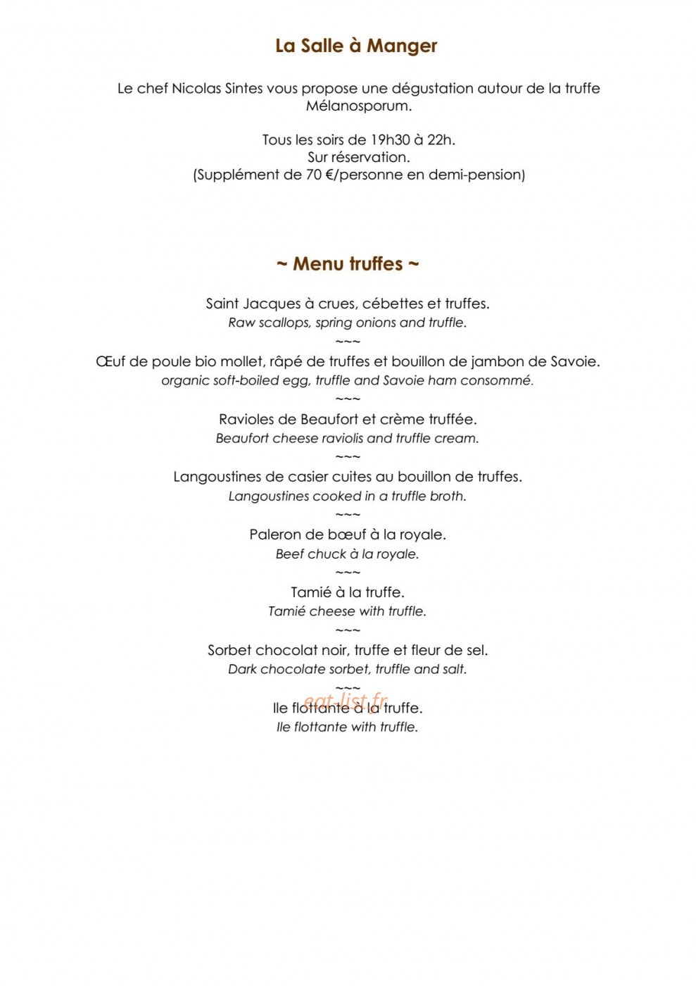Les Fermes de Marie — carte page 6