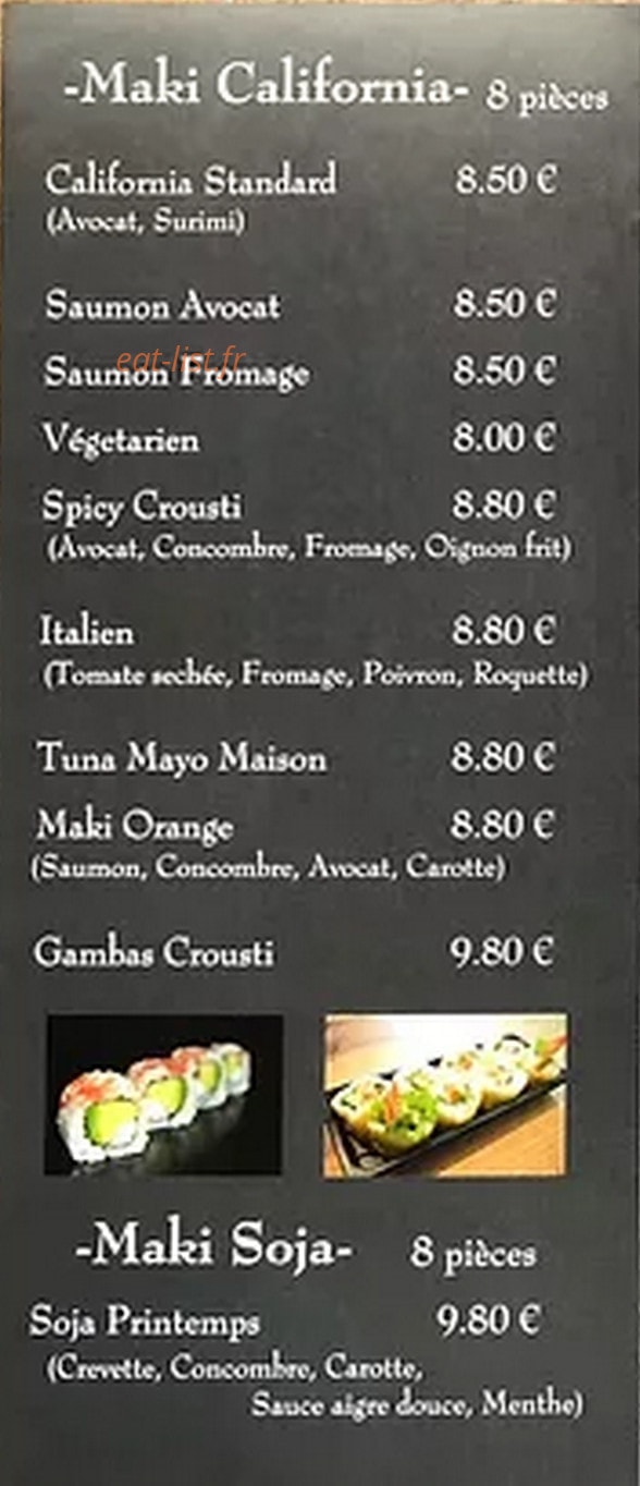 Chez Sachi — carte page 2