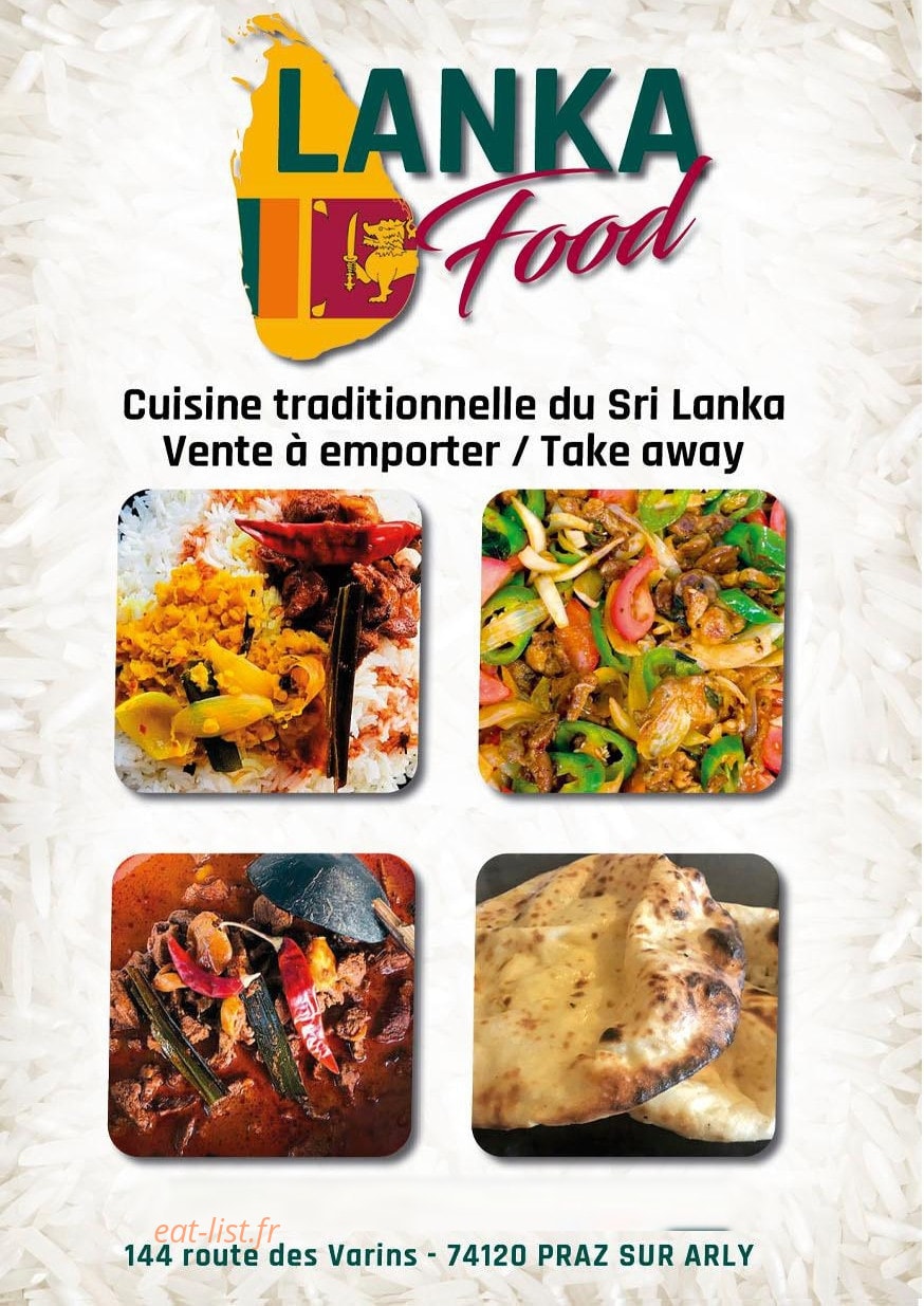 Lanka food — carte page 1