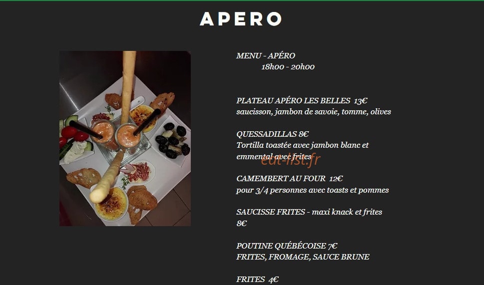 Les Belles — carte page 2