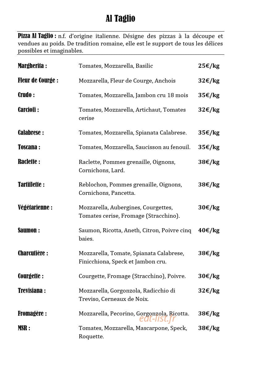 Pizza & Vino — carte page 2