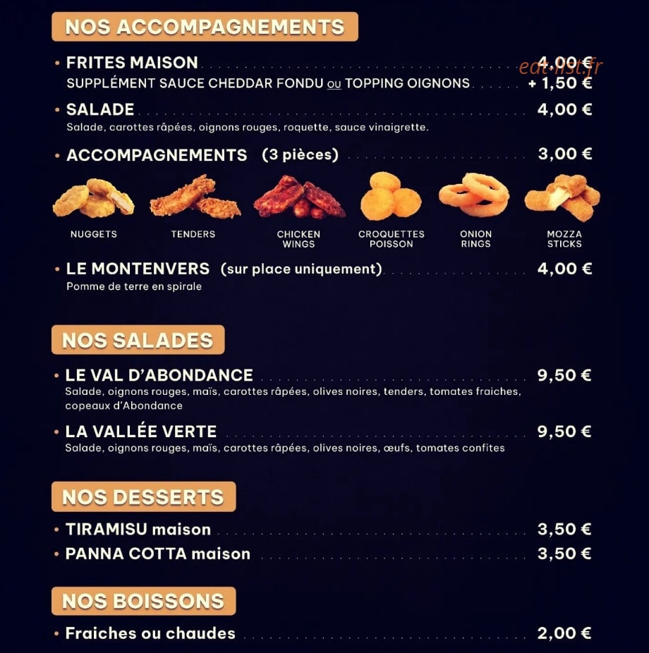 Burger du Môle — carte page 4
