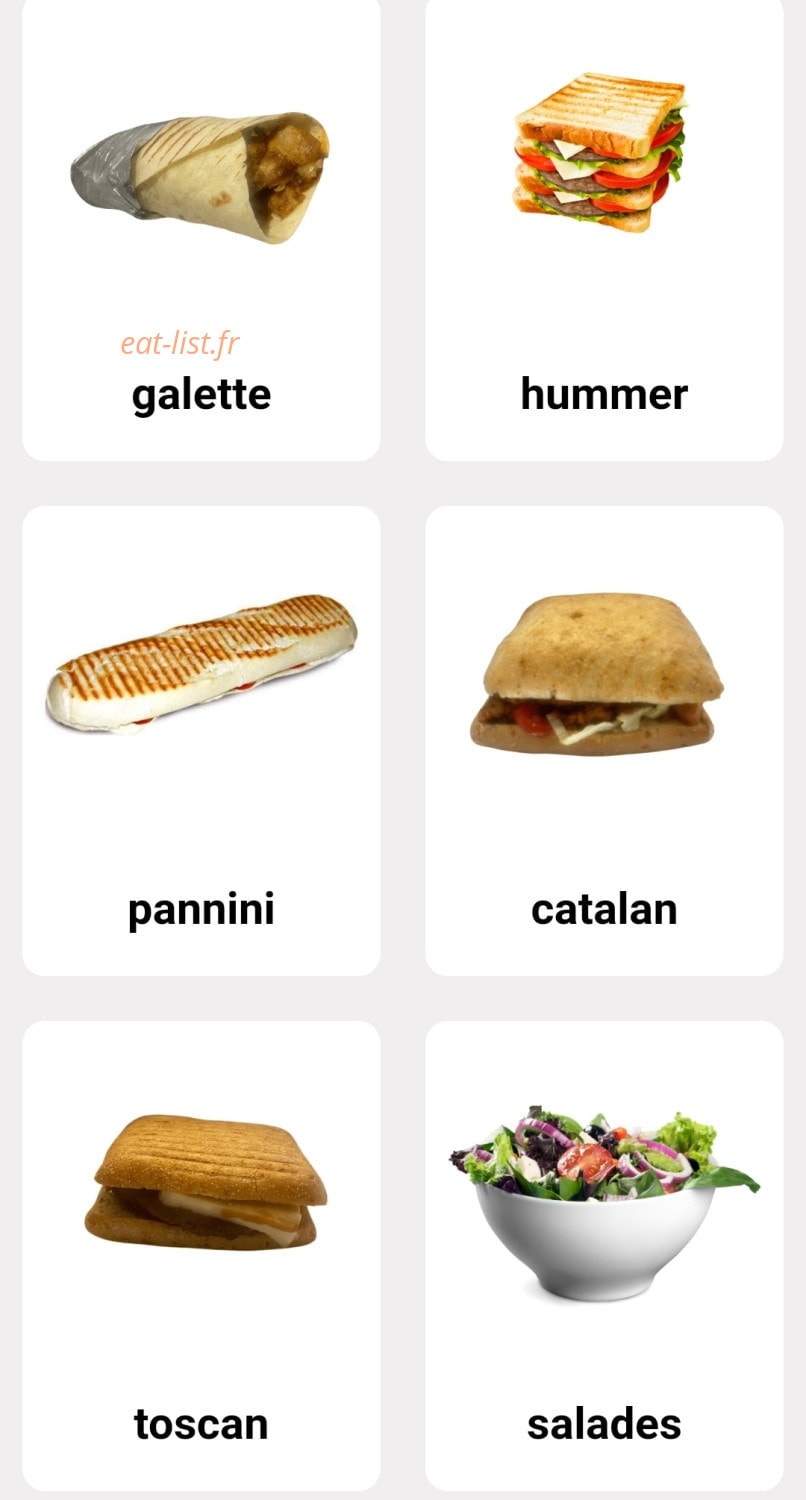 Eden Food — carte page 2
