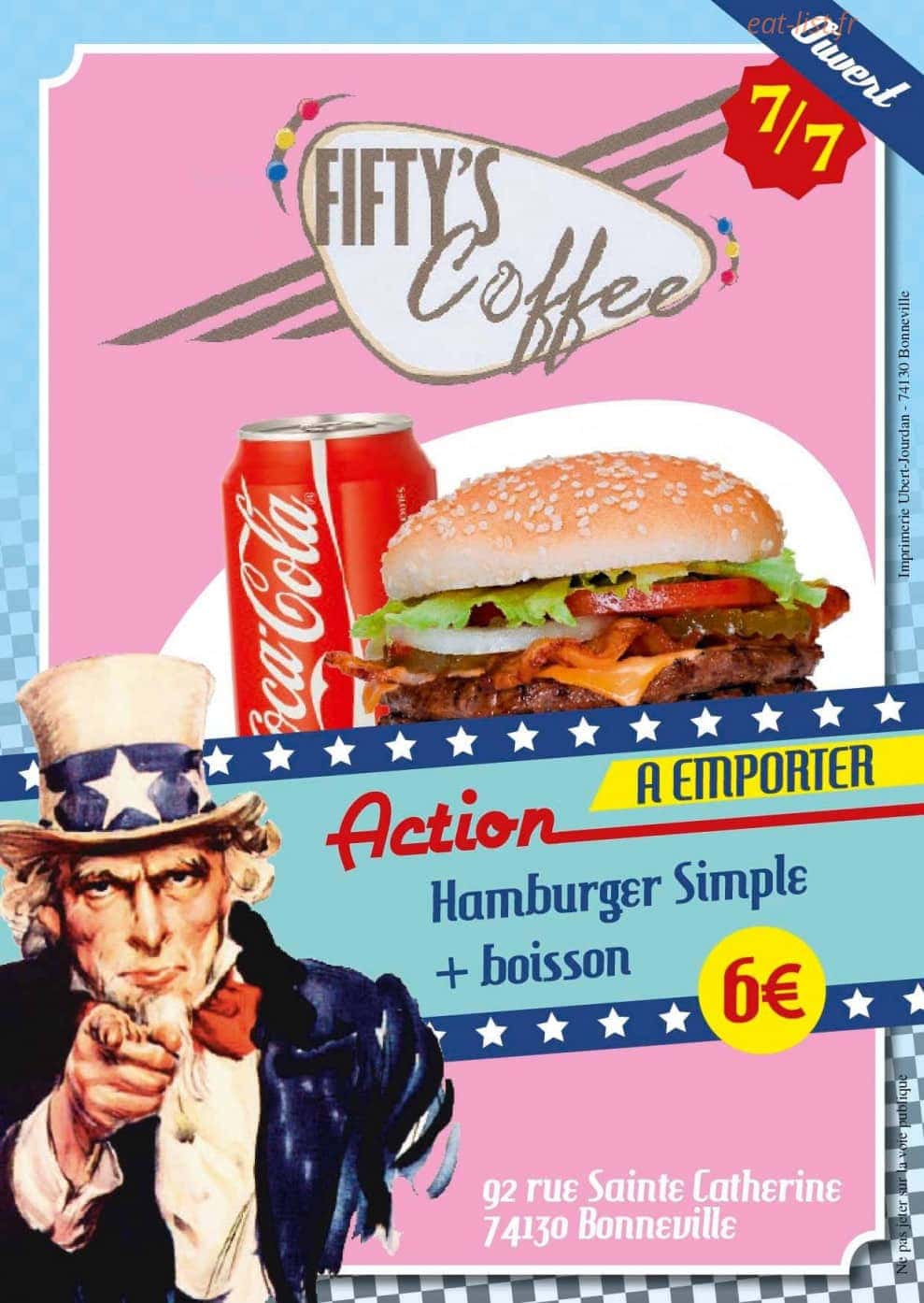 Fifty's Coffee — carte page 1