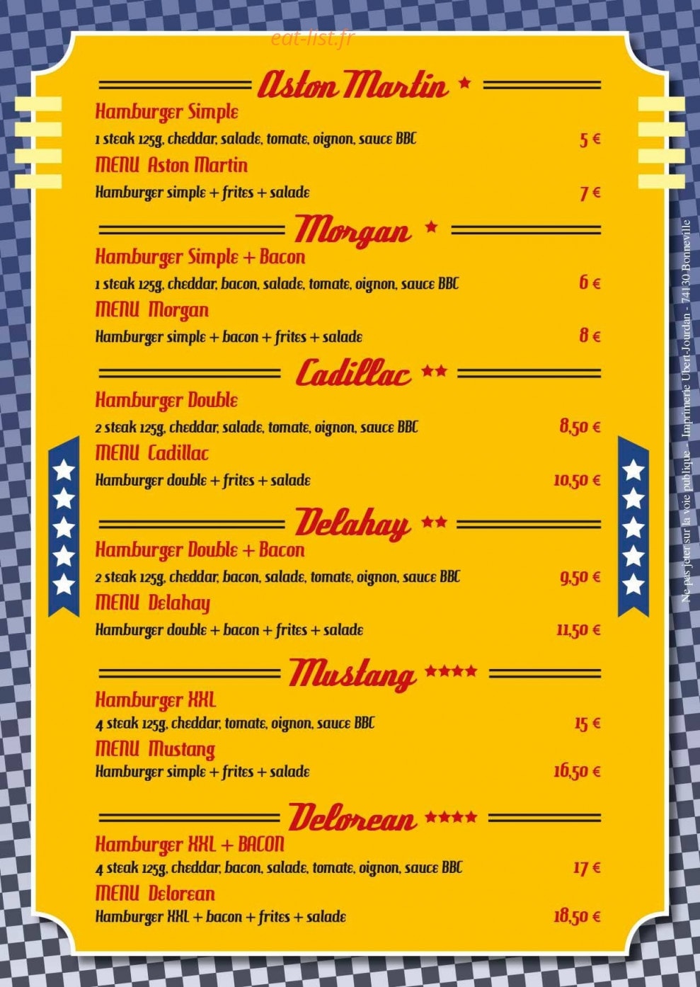 Fifty's Coffee — carte page 2