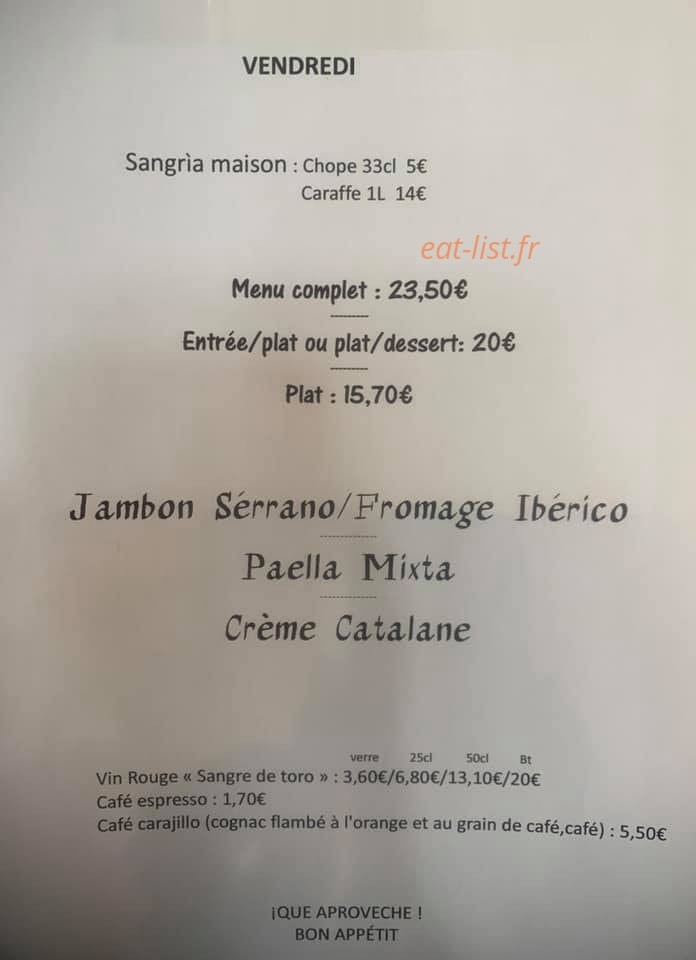 Le Saint Clair — carte page 1