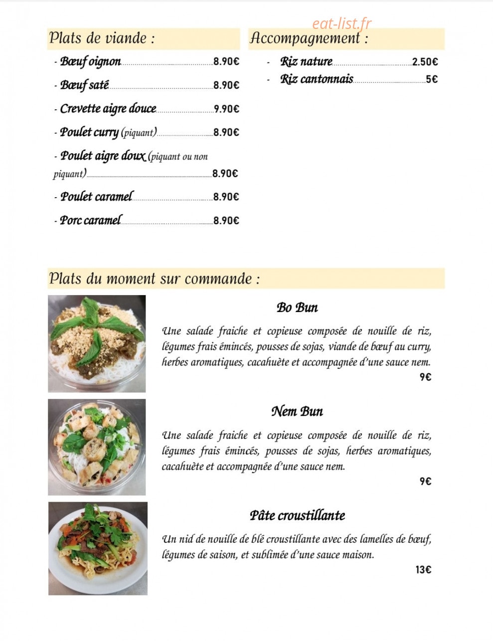 Saveur Sans Frontière — carte page 2
