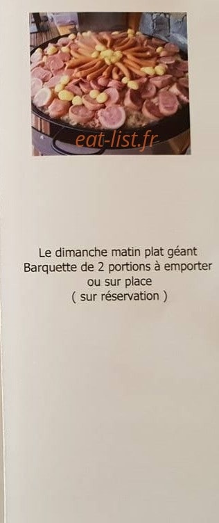 Carte et menu de Le baroté des Alpes à Le Petit Bornand les Glie — Le plat géant