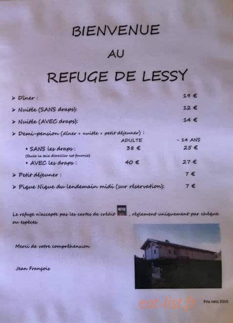 Le Refuge de Lessy — carte page 1