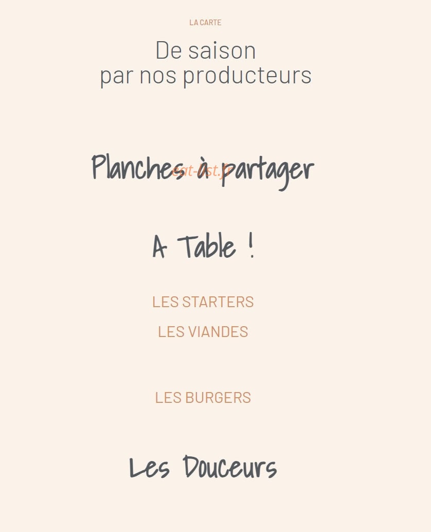 Chez Bargyton — carte page 1
