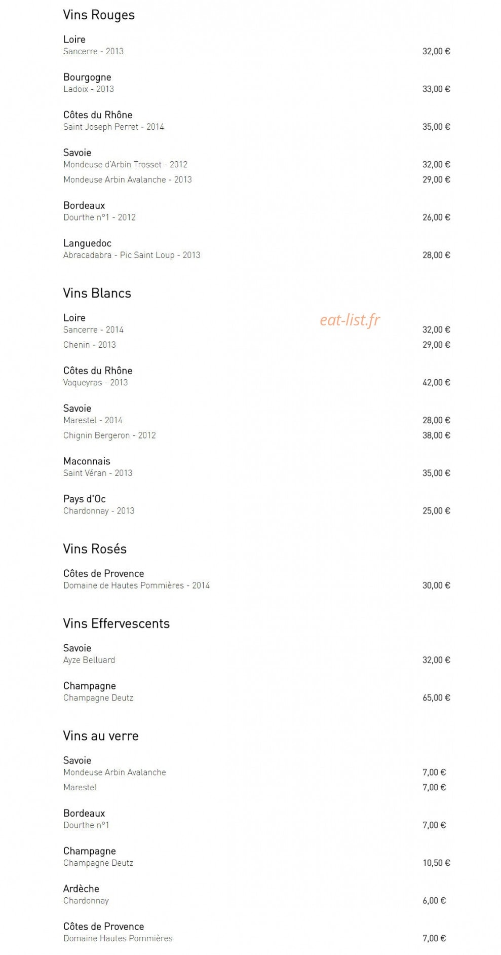 Le Bistro du Capucin Gourmand — carte page 3