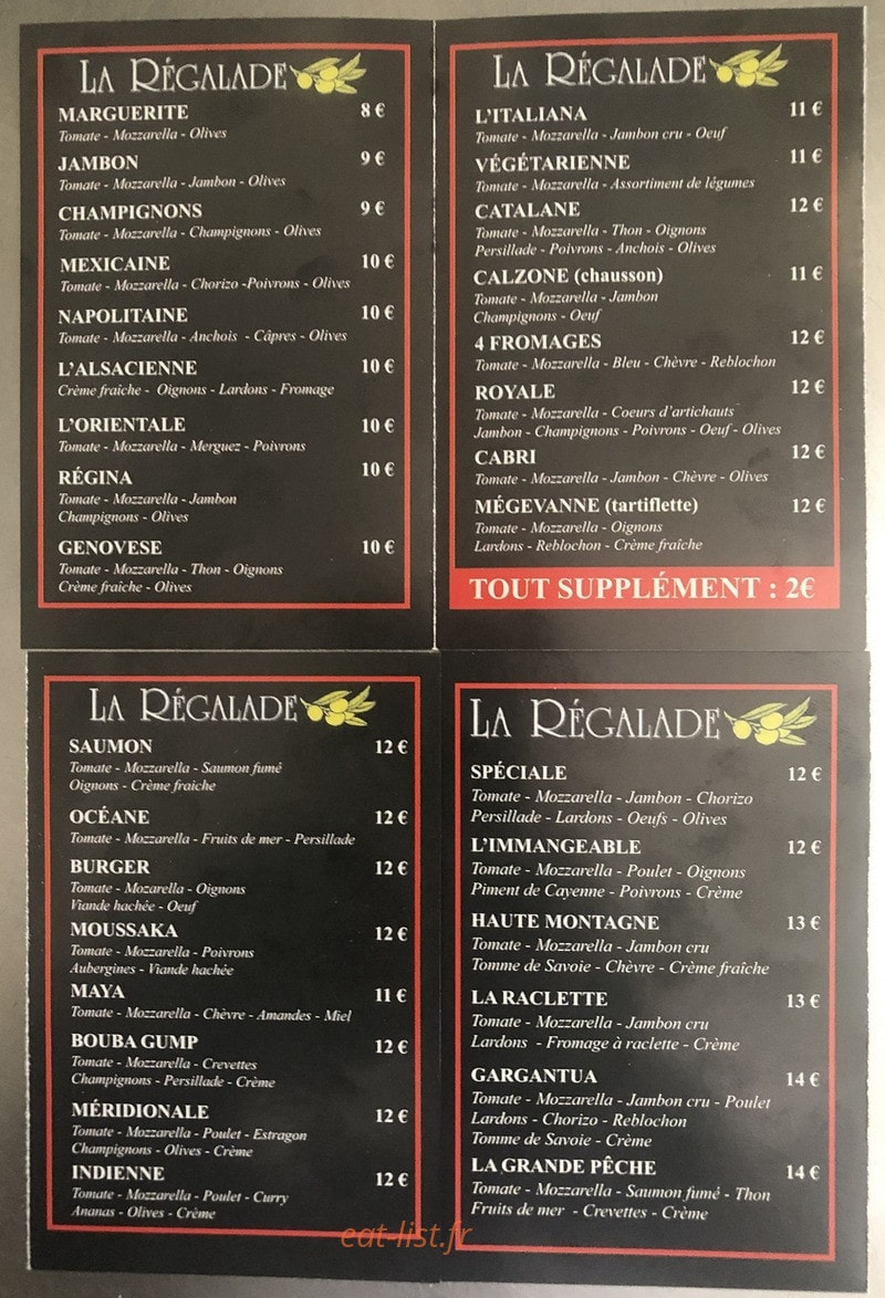 La régalade — carte page 1