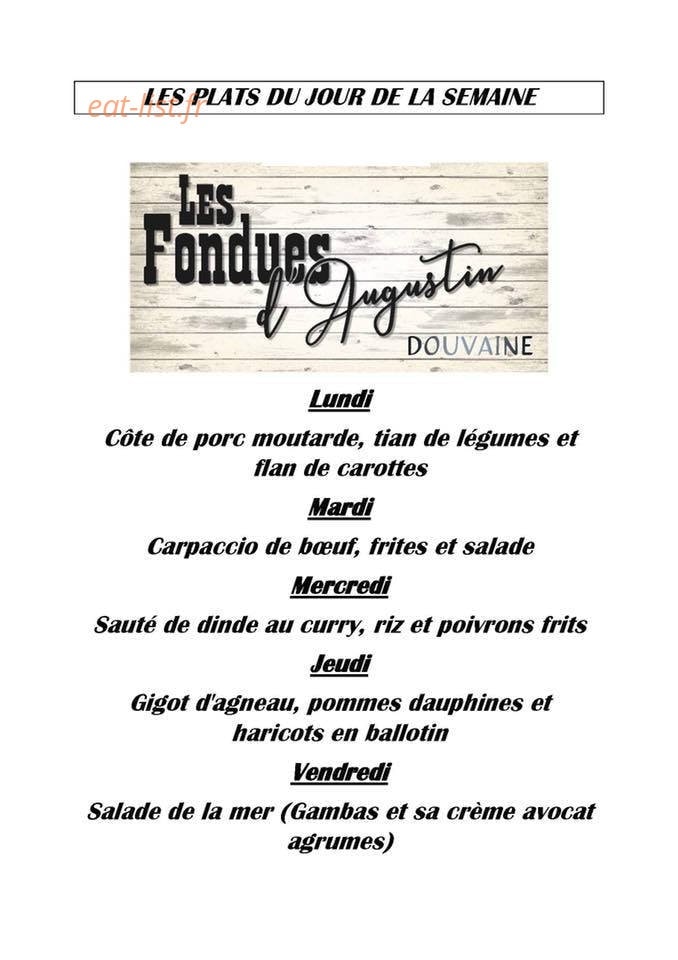 Les fondues d'Augustin — carte page 2