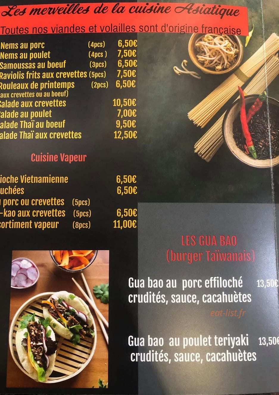 Sushi & Kimchi — carte page 1