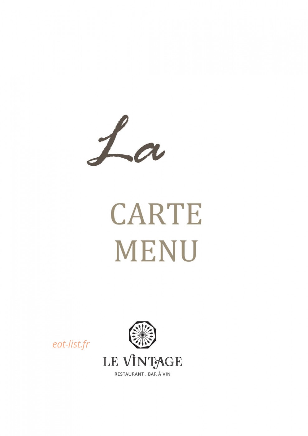 Le Vintage — carte page 1