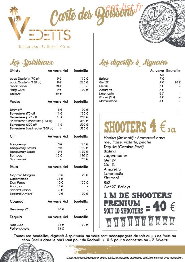 Vedetts Beach Club — carte page 11