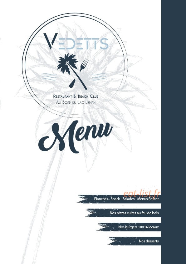 Vedetts Beach Club — carte page 1