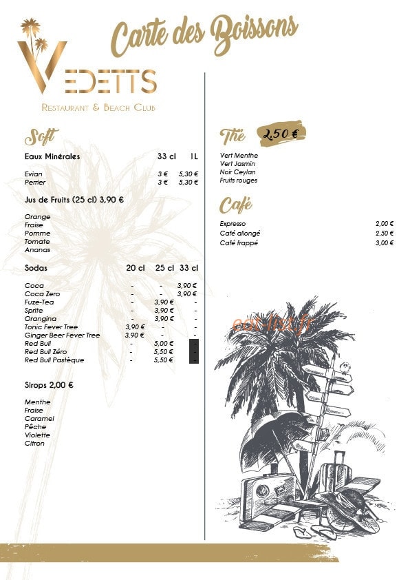 Vedetts Beach Club — carte page 8