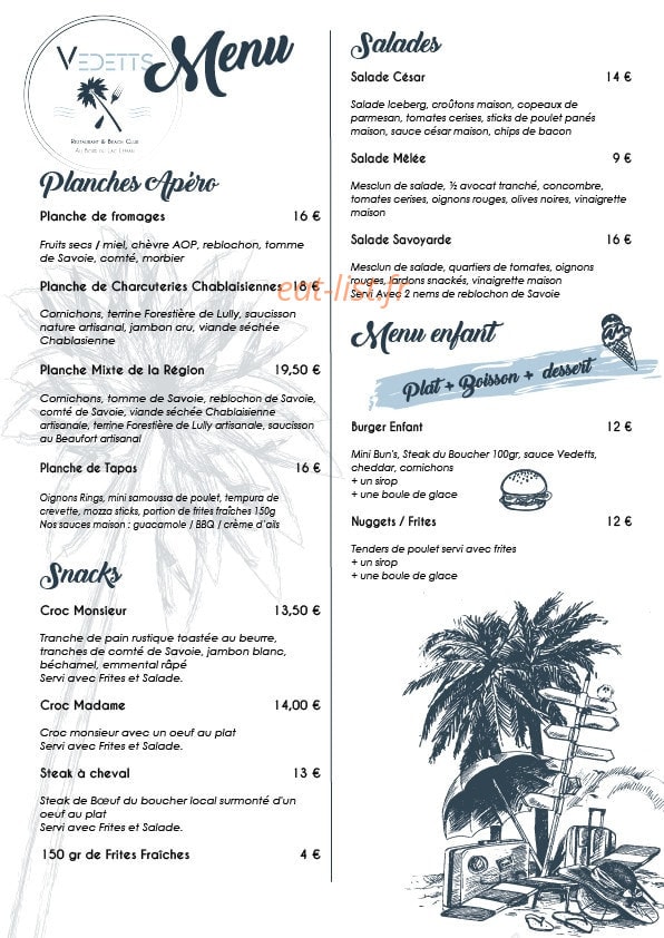 Vedetts Beach Club — carte page 2