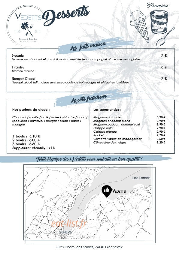 Vedetts Beach Club — carte page 6
