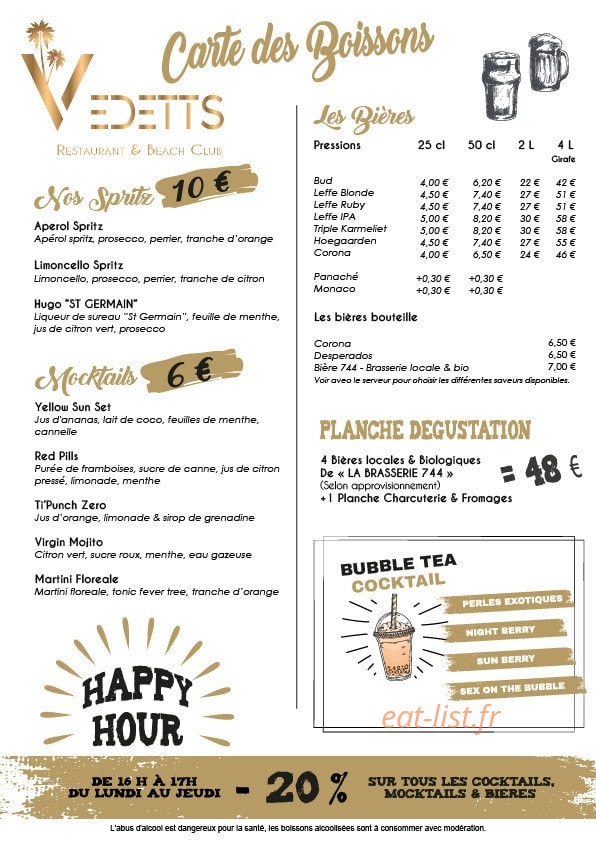 Vedetts Beach Club — carte page 10