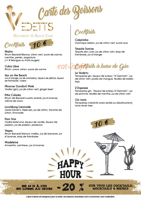 Vedetts Beach Club — carte page 9