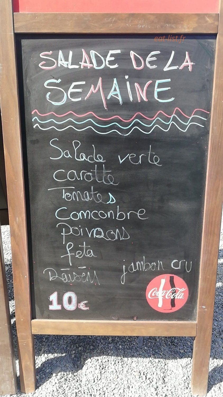 Snack du Lac — carte page 1