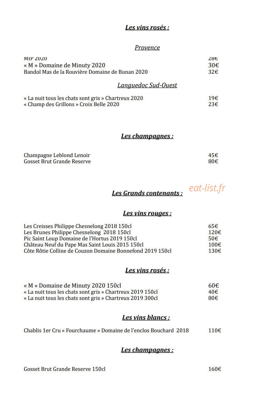 La Table De Nernier — carte page 5