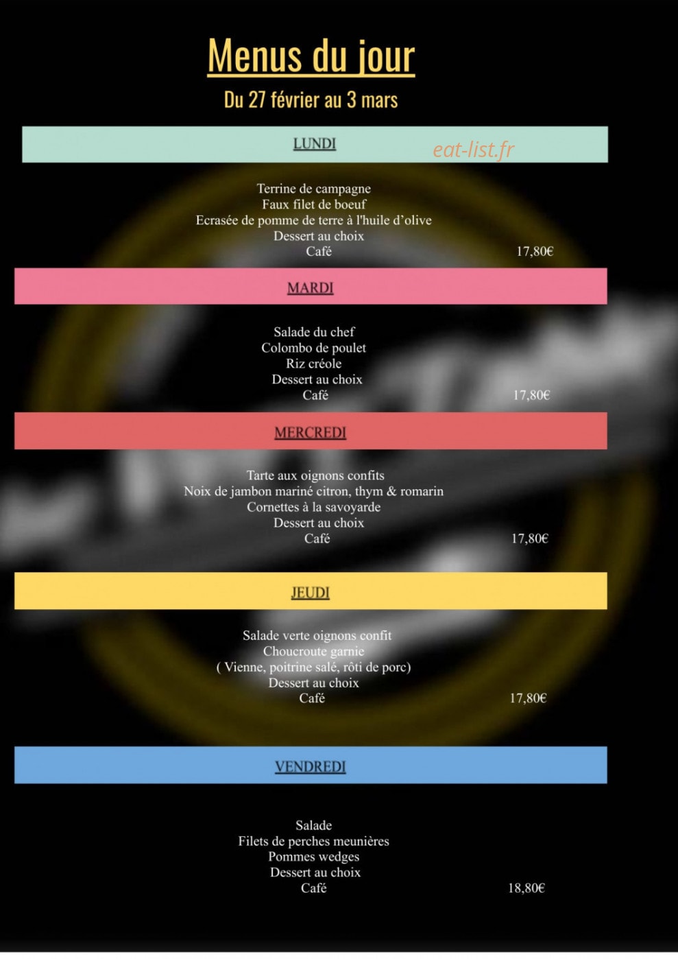Le Very'table — carte page 3