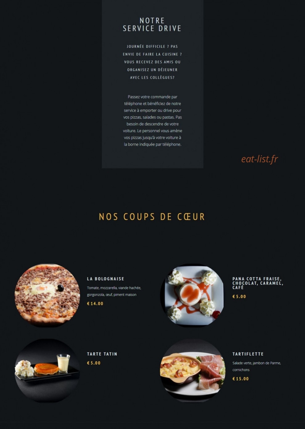 Pizzaiola — carte page 5