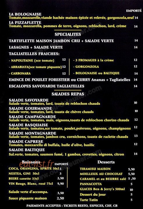 Pizzaiola — carte page 4