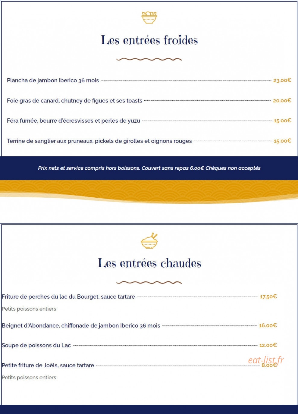 Bar Restaurant des Pêcheurs — carte page 5