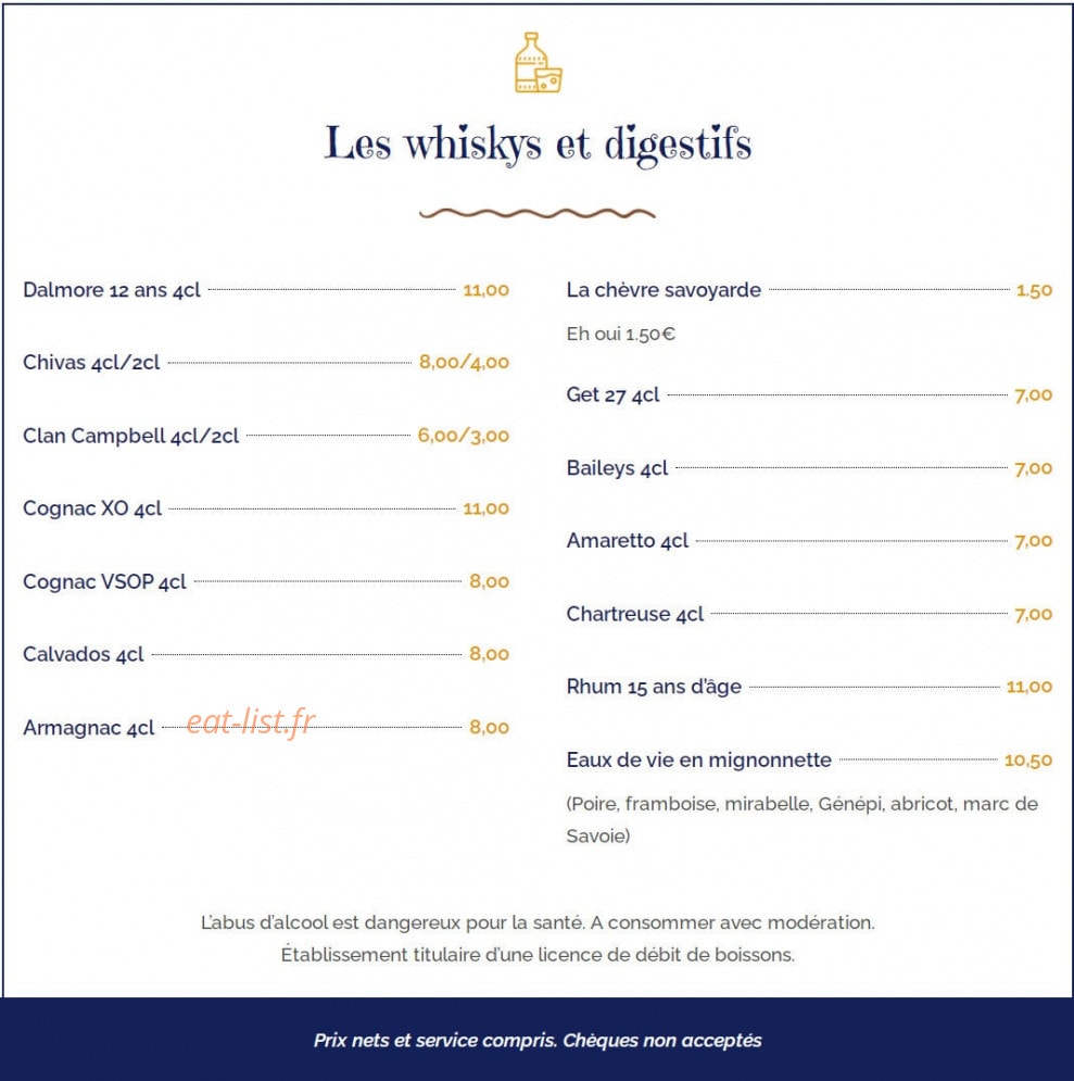 Bar Restaurant des Pêcheurs — carte page 10