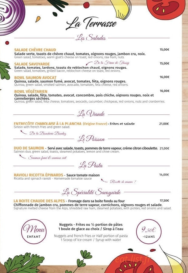 La Terrasse — carte page 1