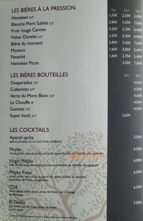 Café Des Sports — carte page 6
