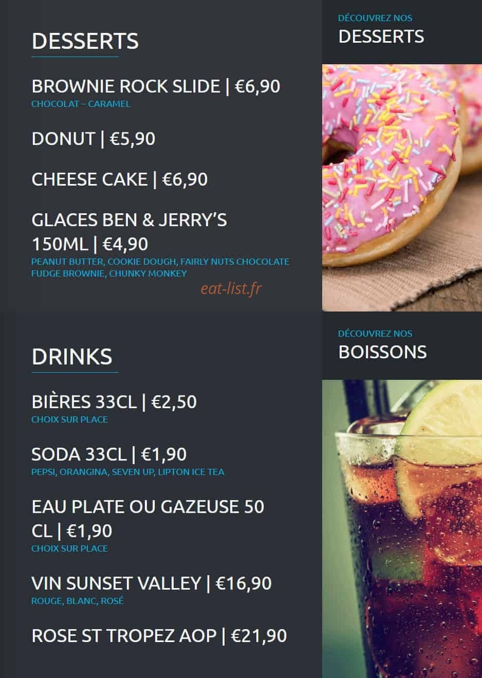 Happy diner — carte page 10