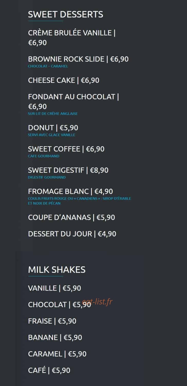 Happy diner — carte page 5